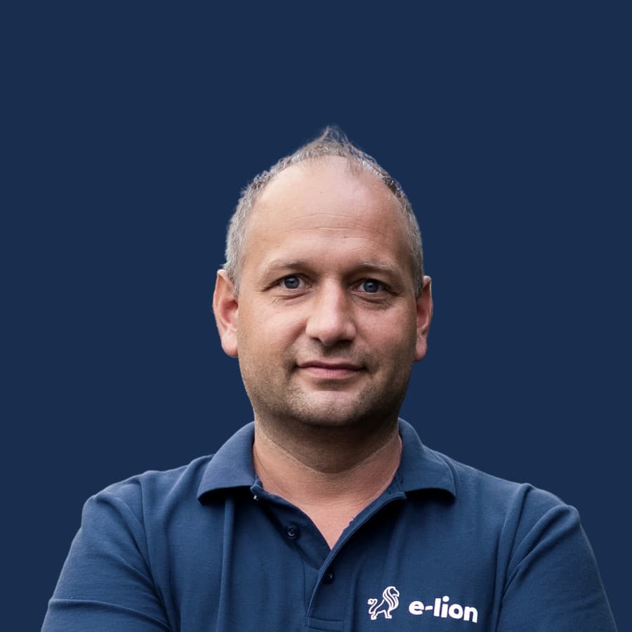 Emanuel Gschier im e-lion Poloshirt